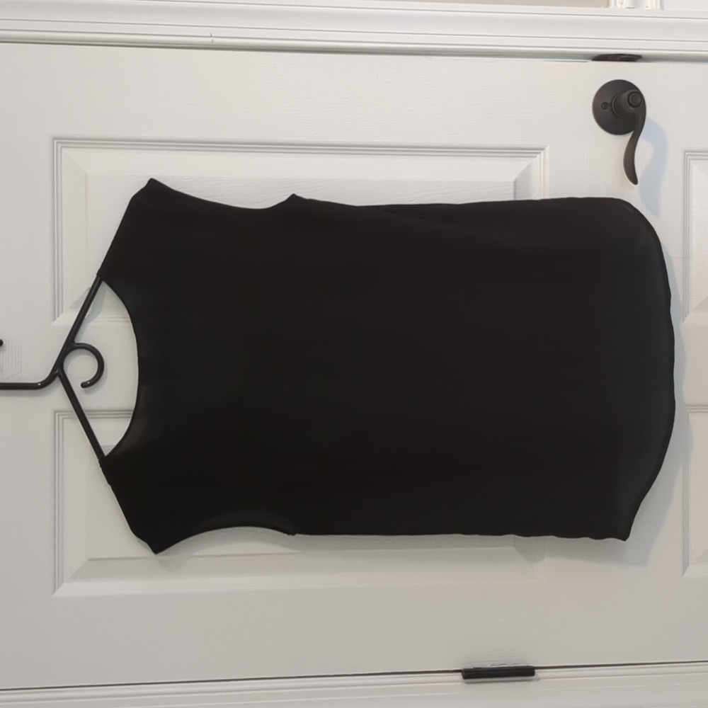 J Crew Black Drapey Sleeveless Tank Top Blouse Size 2 - Picture 3 of 3